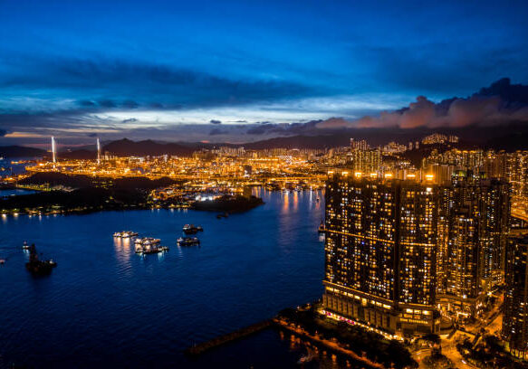 Residential District in Kowloon, Hong Kong